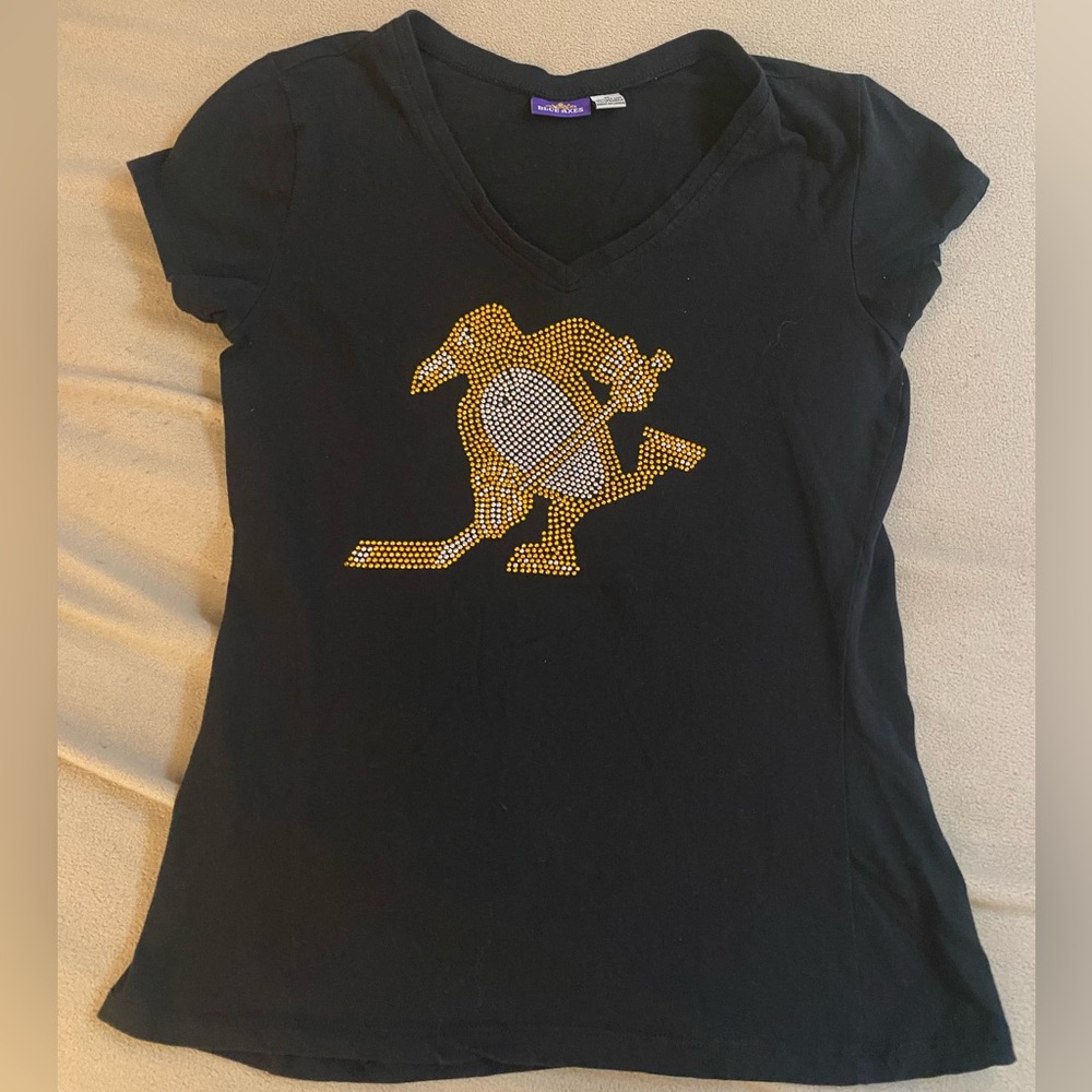 Pittsburgh Penguins Rhinestone Shirt NHL Hockey Shirt